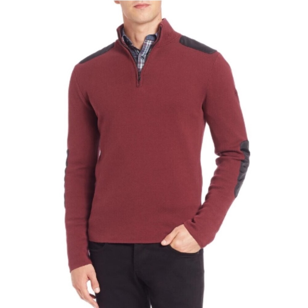 Maverick Quarter Zip Sweater by Victorinox Swiss Army Bordeux size small